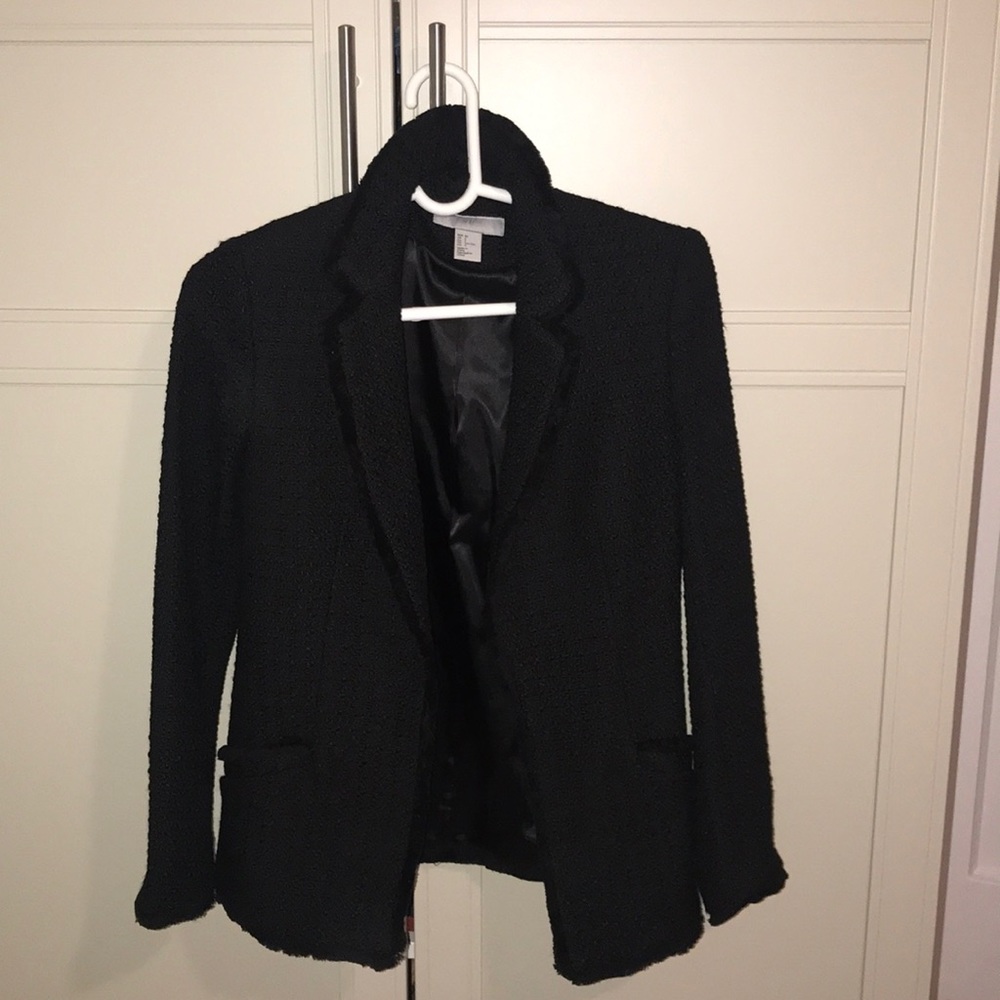 Thick Textured Black Blazer